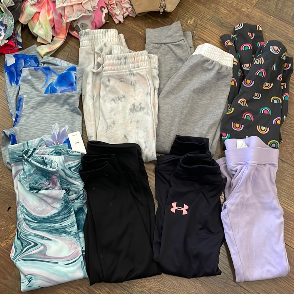 lot of 8 size 5 girls leggings / tights